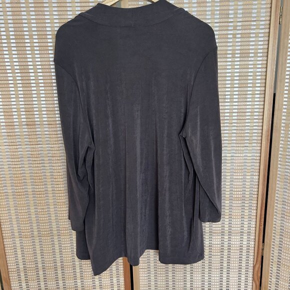 Chico's Charcoal Gray Open Cardigan - Picture 5 of 7